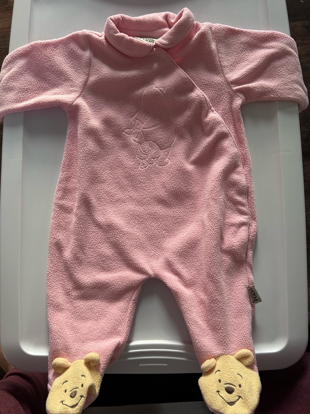 VTG Disney Pink Fleece Footed One-Piece with Character Footies